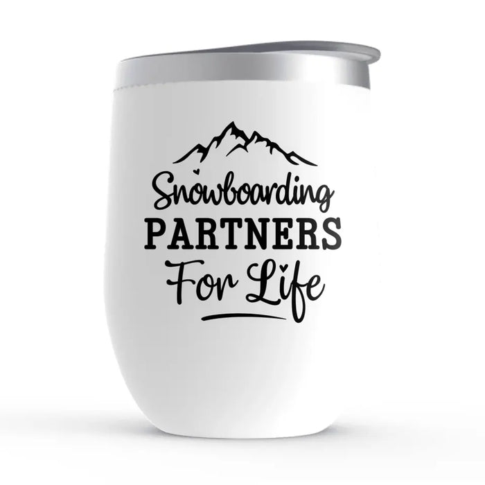 Personalized Tumbler, Snowboarding Partners - Couple, Friends, Sisters Gift, Gift For Snowboarders
