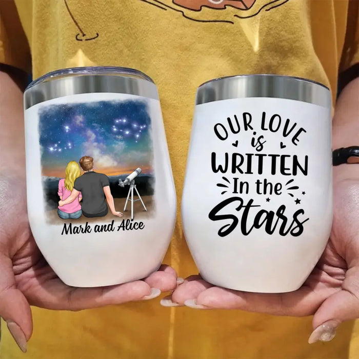 I Love You More Than All The Stars - Personalized Wine Tumbler For Couples, For Astronomy Lovers