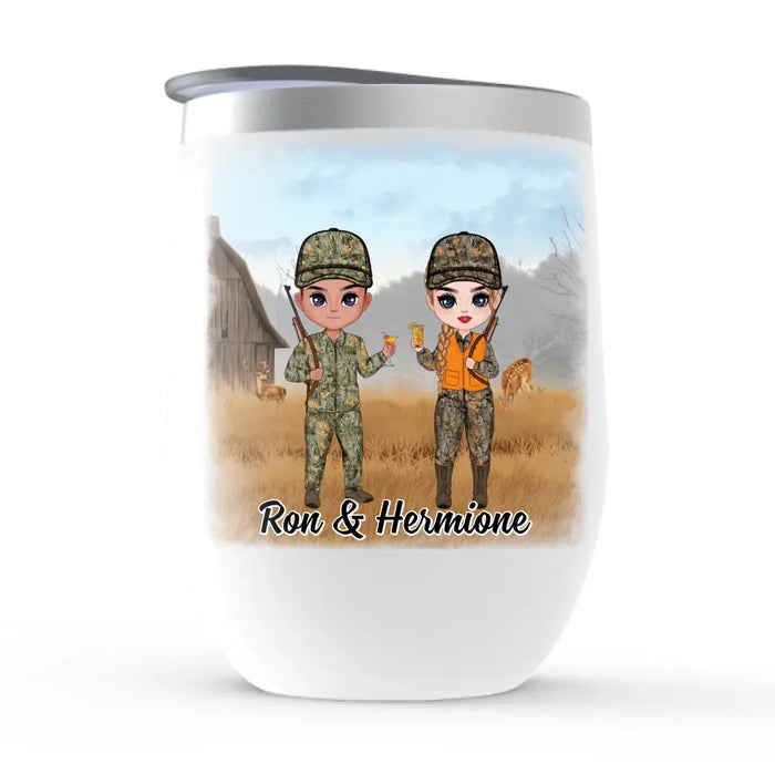 My Favorite Place In All The World - Personalized Wine Tumbler For Couples, Him, Her, Hunting