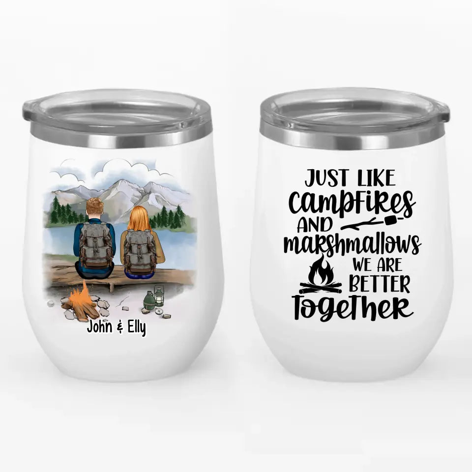 Personalized Tumbler, Gift For Family And Friends, Camping Lovers, Camping  Couple With/Without Kids, Let's Sit By The Campfire