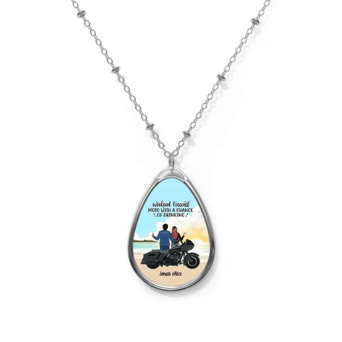 Life Is One Sweet Ride With You By My Side - Personalized Gifts Custom Necklace For Couples, For Motorcycle Lovers