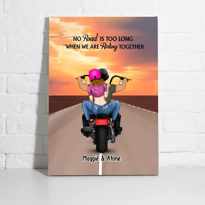 Couple Ride Together Stay Together - Personalized Gifts Custom Canvas For Couples, Motorcycle Lovers