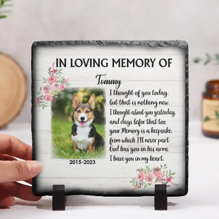 I Thought Of You Today But That Is Nothing New - Personalized Garden Stone, Memorial Gifts For Loss Of Loved Ones