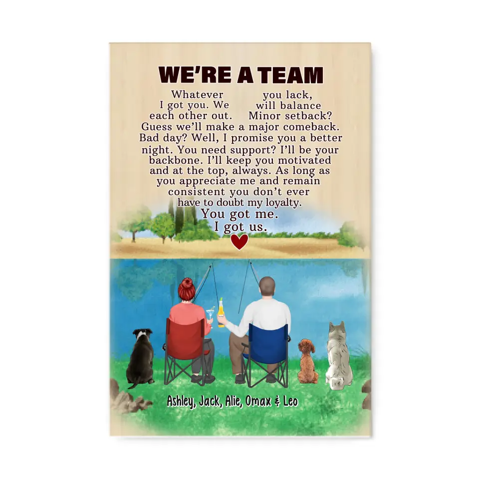 We're A Team Whatever I Got You We Each Other Out - Personalized Gifts ...