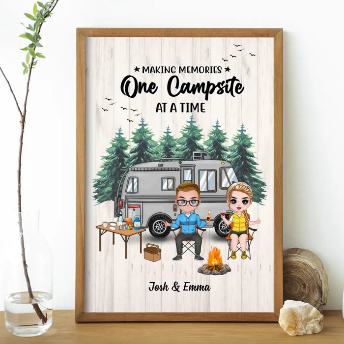 The Best Days Are Spent Camping - Personalized Gifts Custom Poster For Couples, Camping Lovers
