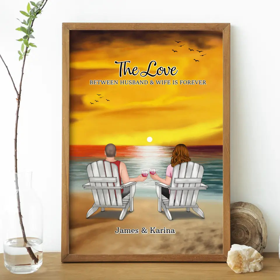 I Love You To The Beach And Back Husband Wife - Couple Gift - Personalized Tumbler Designed By Lauretta Union