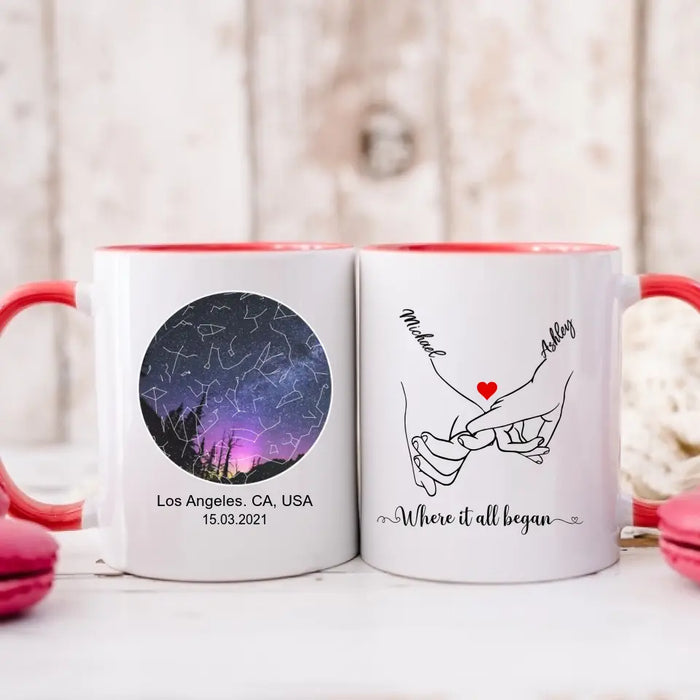 You Are The Best Thing I've Ever Found On The Internet - Personalized Gifts Custom Constellation Star Map Mug For Couples