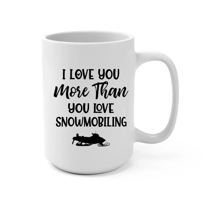 Riding Partners For Life - Personalized Gifts Custom Mom Dad with Kid Mug For Snowmobiling Lovers
