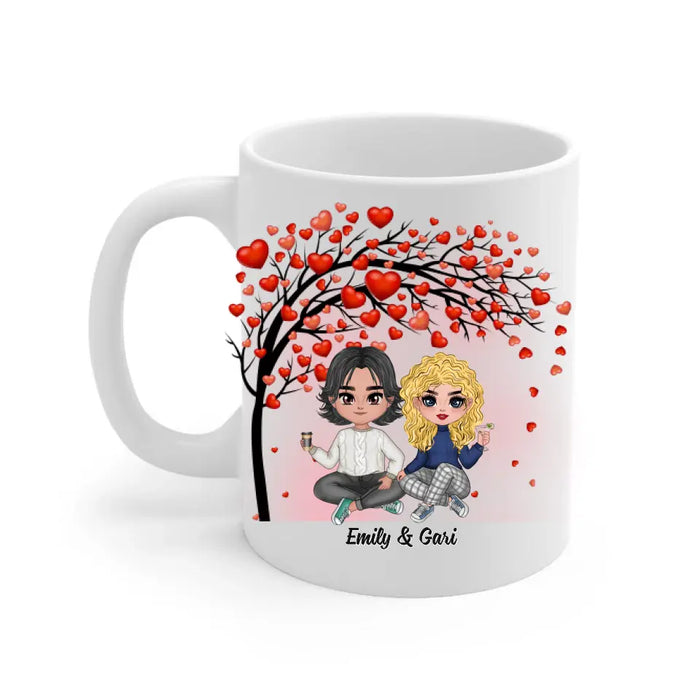 Baby You Light Up My World Like Nobody Else - Personalized Gifts Custom Chibi Mug For Couples
