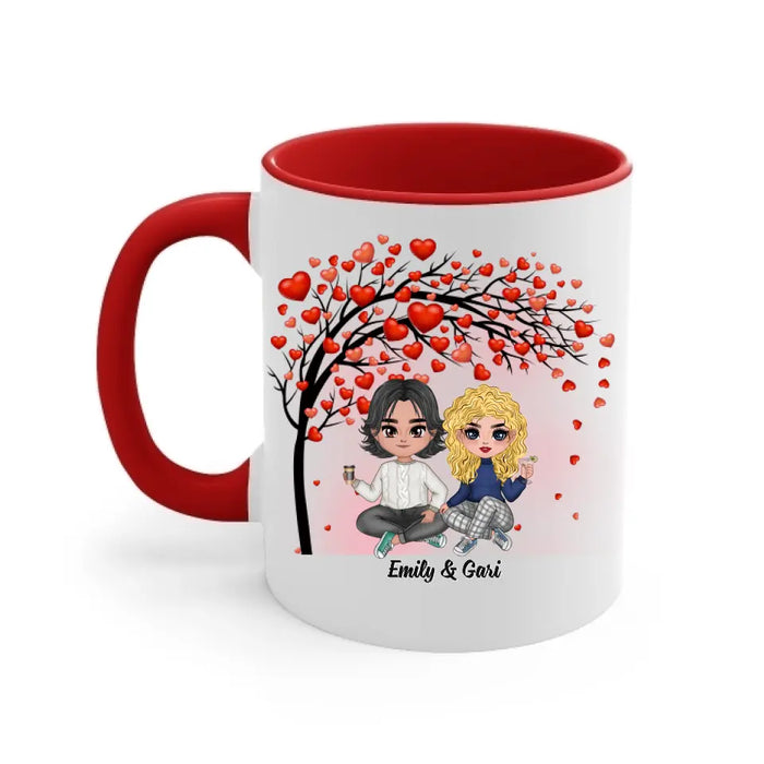 Baby You Light Up My World Like Nobody Else - Personalized Gifts Custom Chibi Mug For Couples