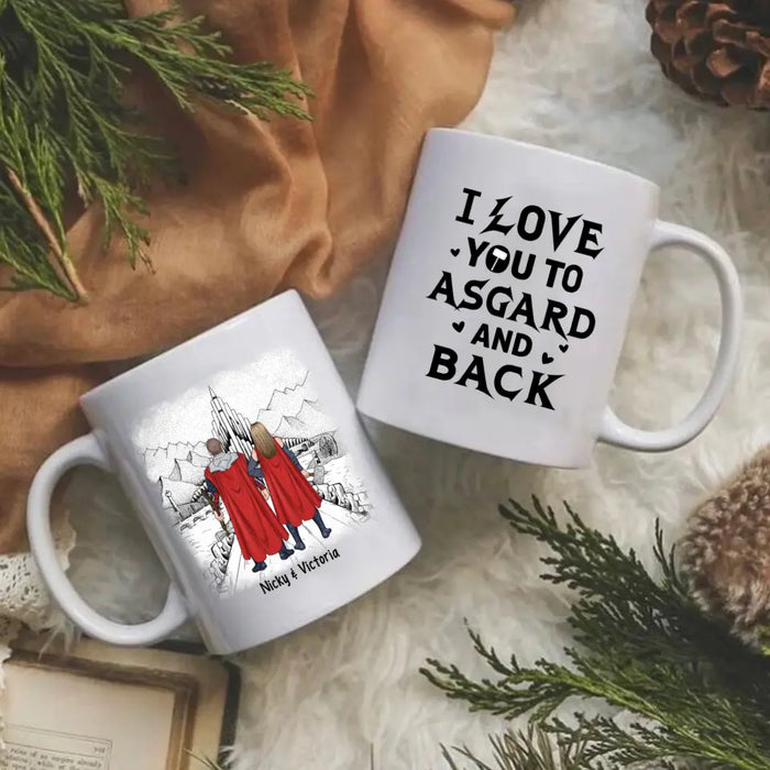 I Love You To Asgard And Back - Personalized Gifts Custom Norse Mythology Mug For Him, Her, For Couples