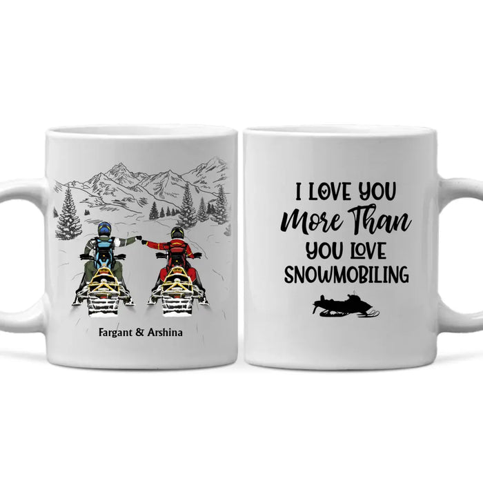 The Best Memories Are Made On The Sled - Personalized Gifts Custom Mug For Couples, Friends, Snowmobiling Lovers