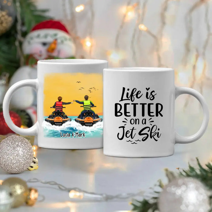 Life Is Better On A Jet Ski - Personalized Gifts Custom Jet Ski Mug For Friends For Couples, Jet Ski Lovers