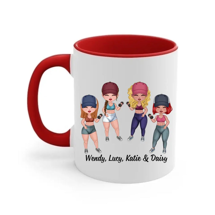 Besties That Gain Together Stay Together -  Personalized Mug For Friends, Sisters, Fitness