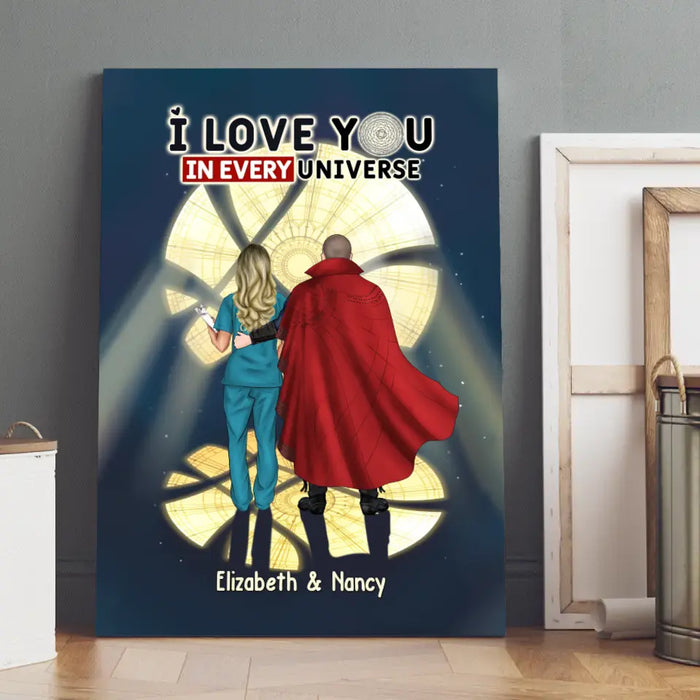 I Love You In Every Universe - Personalized Gifts Custom Canvas For Couples, For Him Her