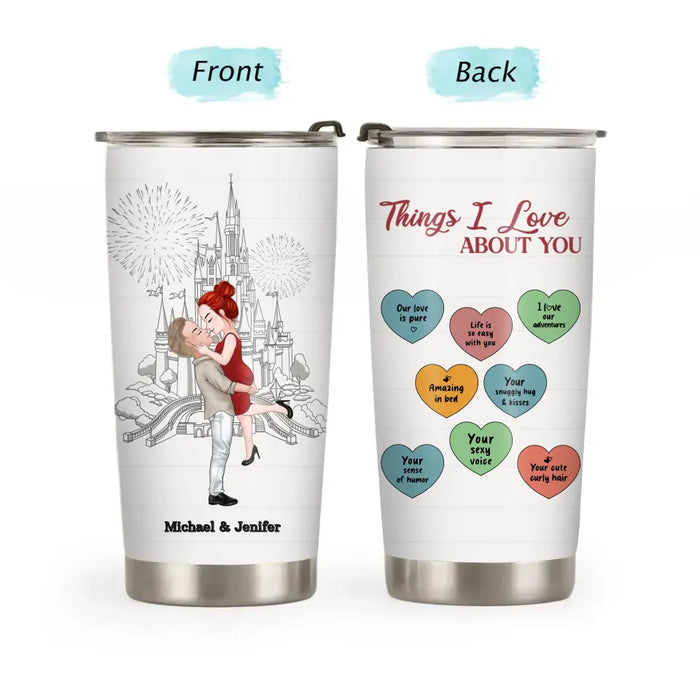 Things I Love About You - Personalized Gifts Custom Tumbler For Couples, Gift For Him Her
