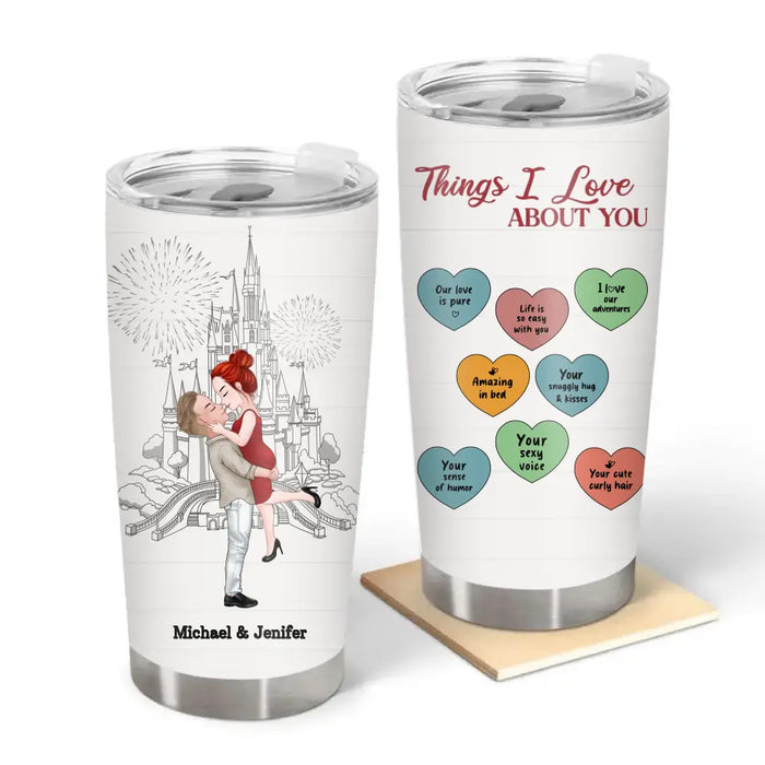 Things I Love About You - Personalized Gifts Custom Tumbler For Couples, Gift For Him Her
