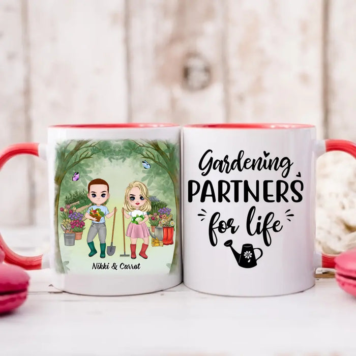Gardening Partners For Life - Personalized Gifts Custom Mug For Couples, Him, Her, Gardening Lovers