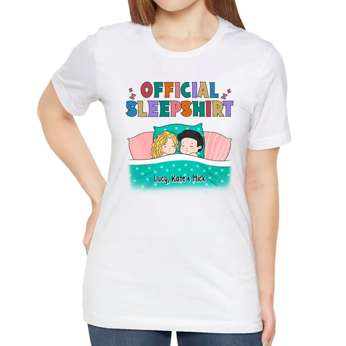 Official Sleepshirt Couple With Dogs - Personalized Gifts Custom Shirt for Couples, Dog Lovers