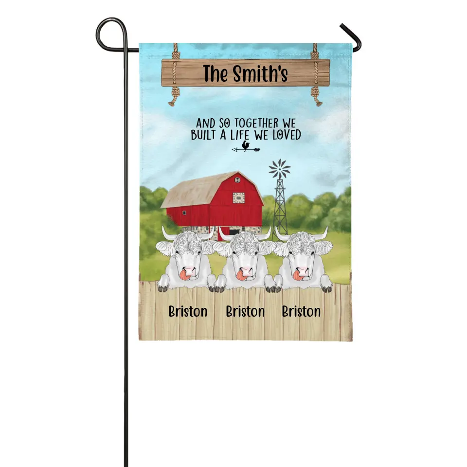 Personalized Gifts Custom Cow Garden Flag For Farmers, Cow Lovers - And ...