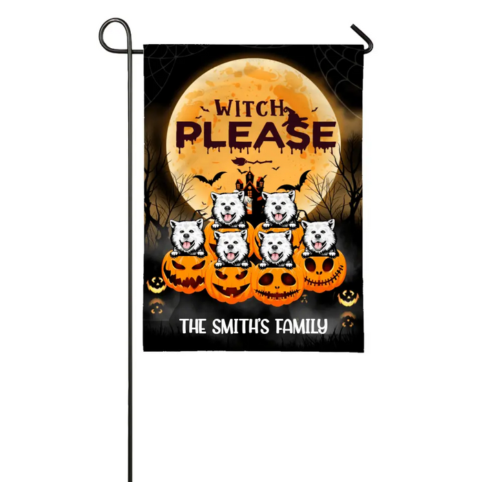 Personalized Garden Flag, Up To 6 Pets, Witch Please - Halloween Gift, Gift For Dog Lovers, Cat Lovers