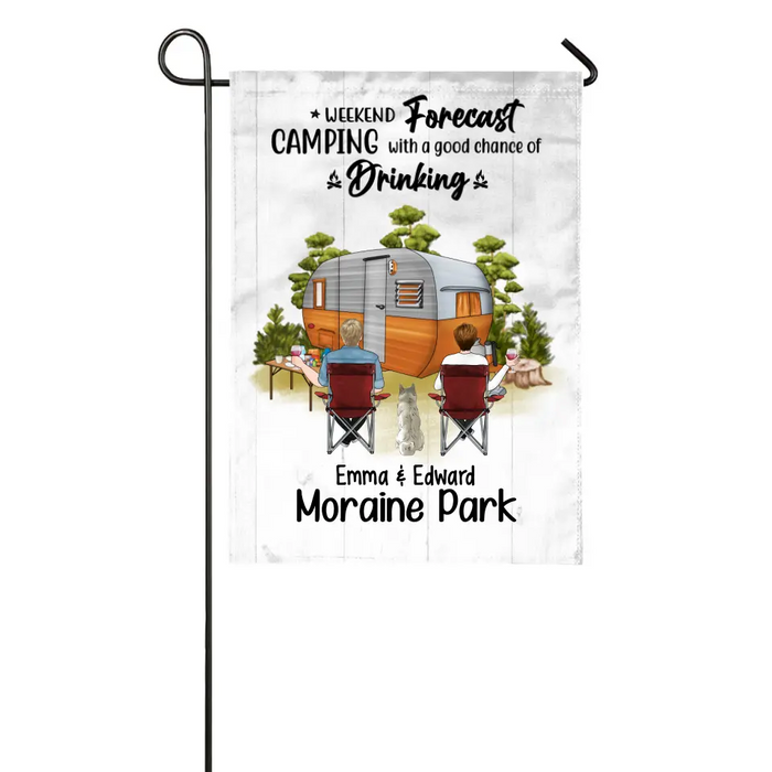 Personalized Custom Garden Flag for Camping Lovers - Making Memories One Campsite with Dogs