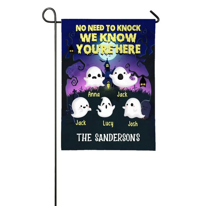 Personalized Garden Flag, The Book Crew Know You're Here - Family Gift, Gift For Halloween