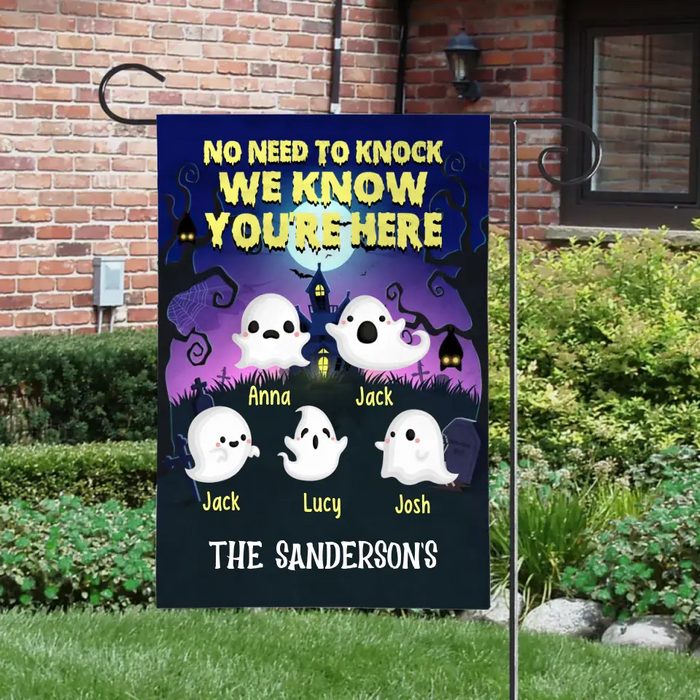 Personalized Garden Flag, The Book Crew Know You're Here - Family Gift, Gift For Halloween