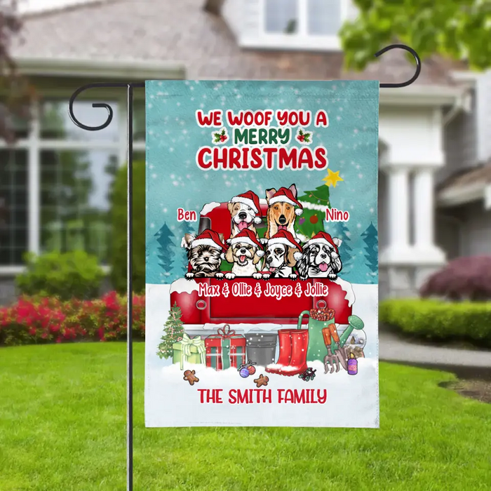 Personalized Garden Flag, Up To 6 Pets, Santa Paws Is Coming, Christmas Gift For Dog Lovers, Cat Lovers