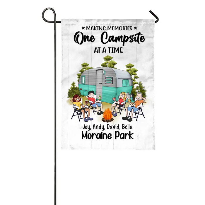 Personalized Garden Flag, Camping Drinking Partners - Couple, Friends, Sisters Gift, Gift For Campers