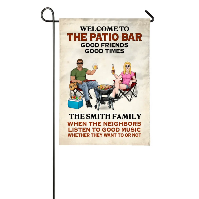 Welcome To Fire Pit - Personalized Garden Flag For The Family, Couple, Camping, Grill Lovers