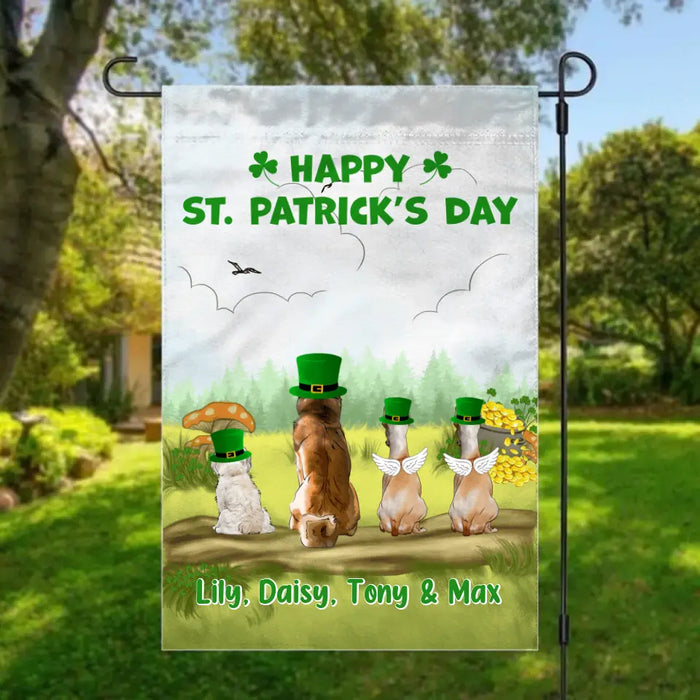 Happy St. Patrick's Day - Personalized Garden Flag For Dog Lovers