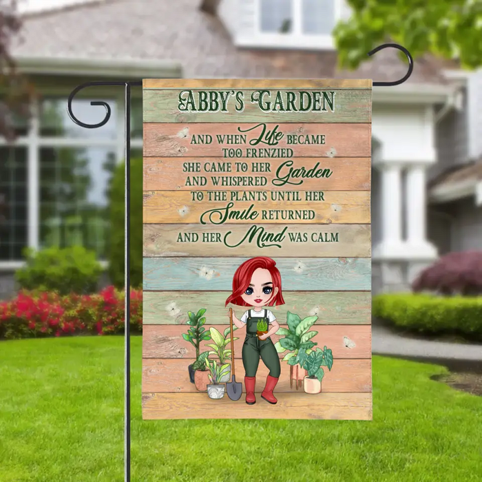 And When Life Became Too Frenzied She Came To Her Garden - Personalized Garden Flag For Her, Gardener