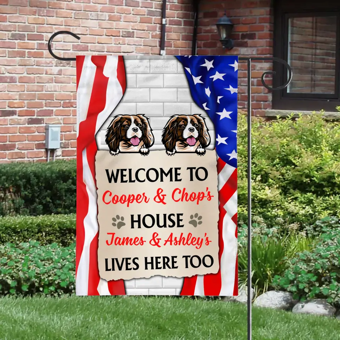 Welcome To The Dog House - Personalized Garden Flag, Decoration Flag For Dog Lovers