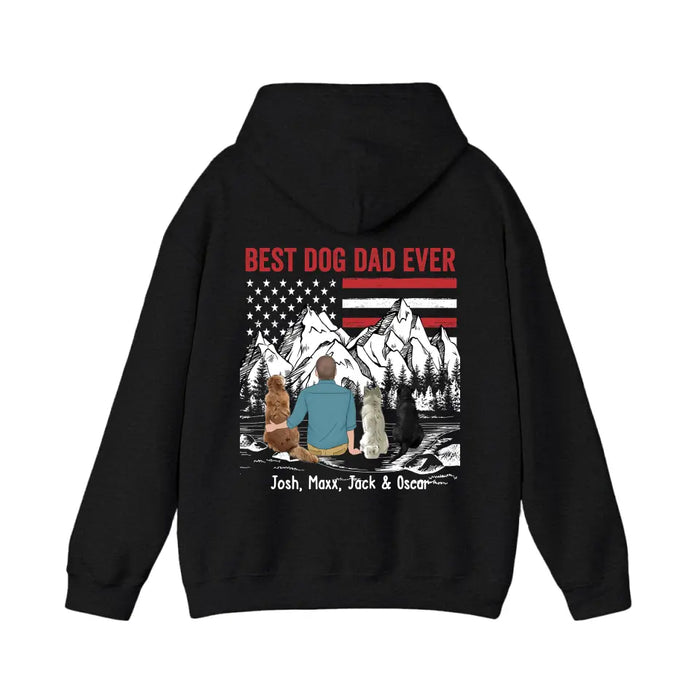 Best Dog Dad Ever - Personalized Gifts Custom Backside Shirt for Dog Dad, Dog Lovers