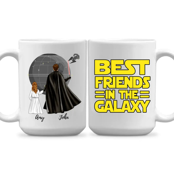 Best Friends in the Galaxy - Personalized Gifts Custom Mug for Him, for Dad, for Him