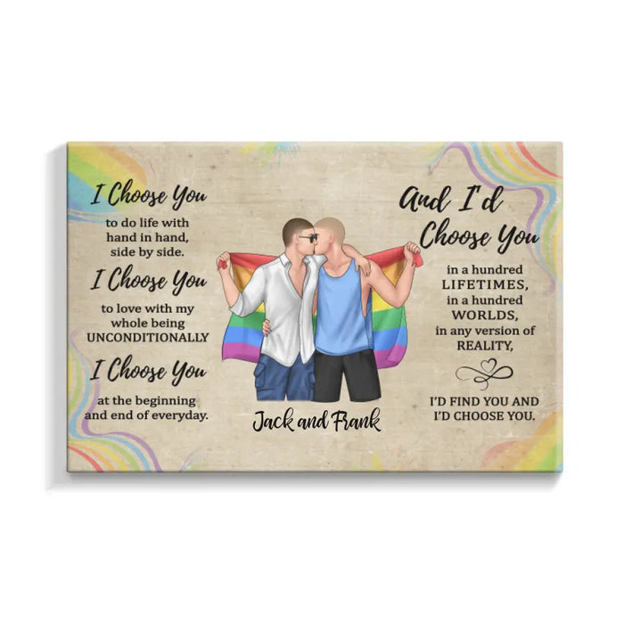 Personalized Landscape Canvas, Gifts For Him, Gifts For Her, Gifts for LGBT Couples