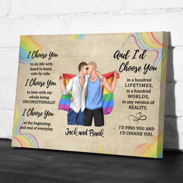 Personalized Landscape Canvas, Gifts For Him, Gifts For Her, Gifts for LGBT Couples