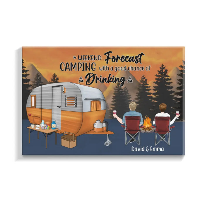 Personalized Canvas, Camping Partners - Family, Gift For Campers