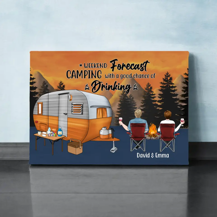 Personalized Canvas, Camping Partners - Family, Gift For Campers