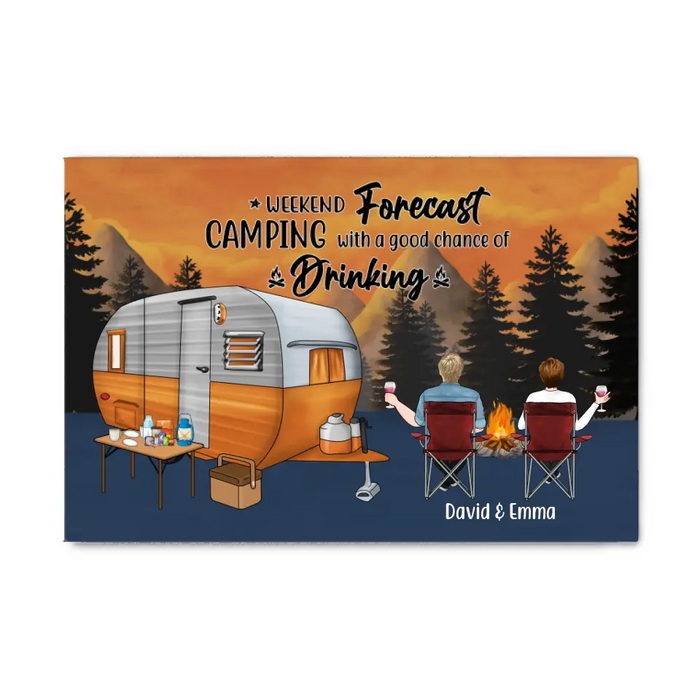 Personalized Canvas, Camping Partners - Family, Gift For Campers