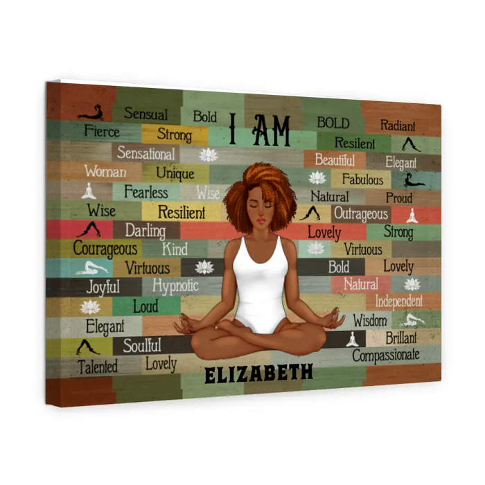 Personalized Canvas, Yoga Sexy Girl, Gift for Yoga Lovers