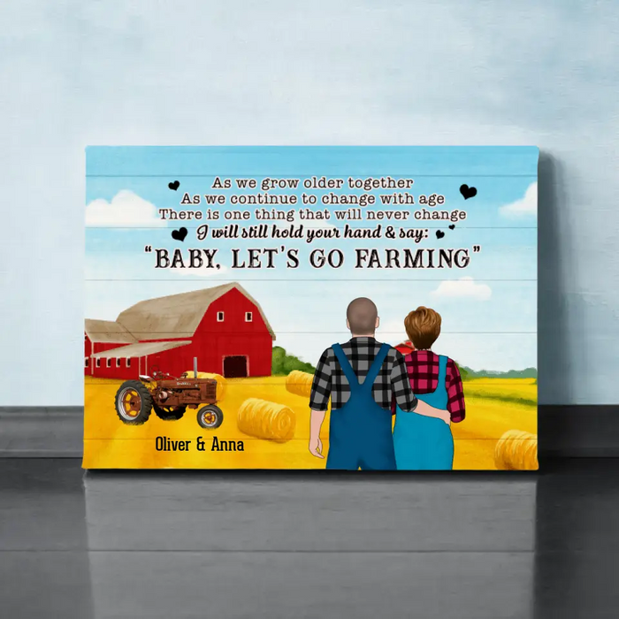 Personalized Canvas, Baby Let's Go Farming, Gifts For Farmers