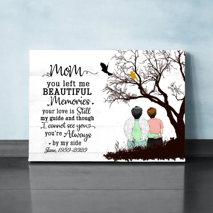 Personalized Canvas, Memorial Gift for Mom Loss, Sympathy Gift