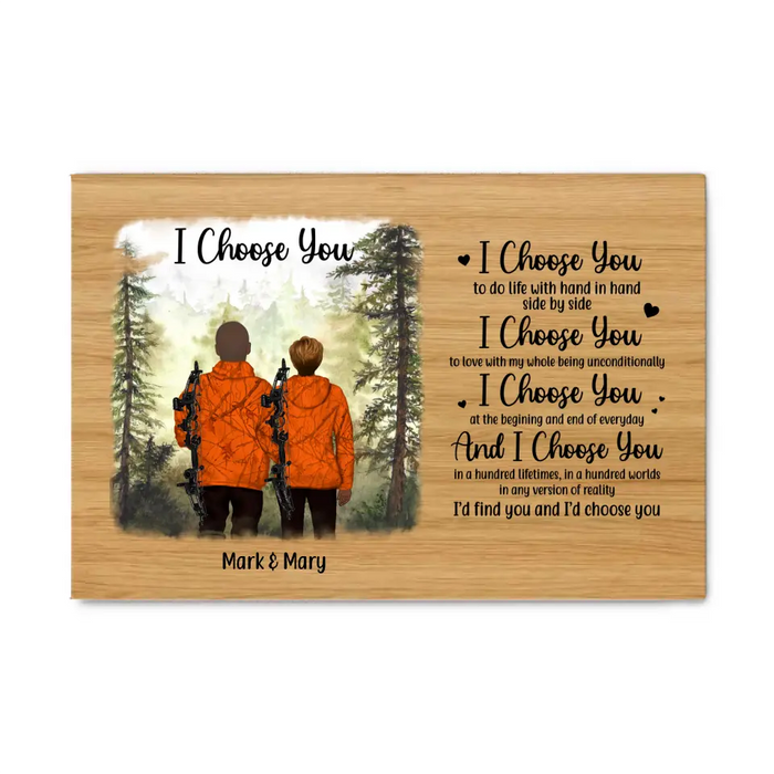 Personalized Canvas, I Choose You, Hunting Partners, Hunting Couple, Gift For Hunting Fans
