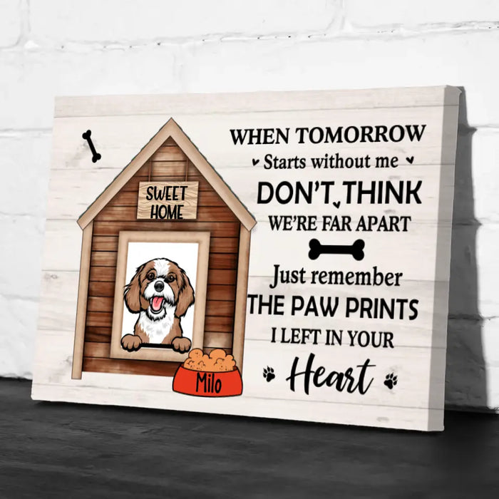 Personalized Canvas, Memorial Gift for Dog Loss, Gift for Family, Dog Lovers