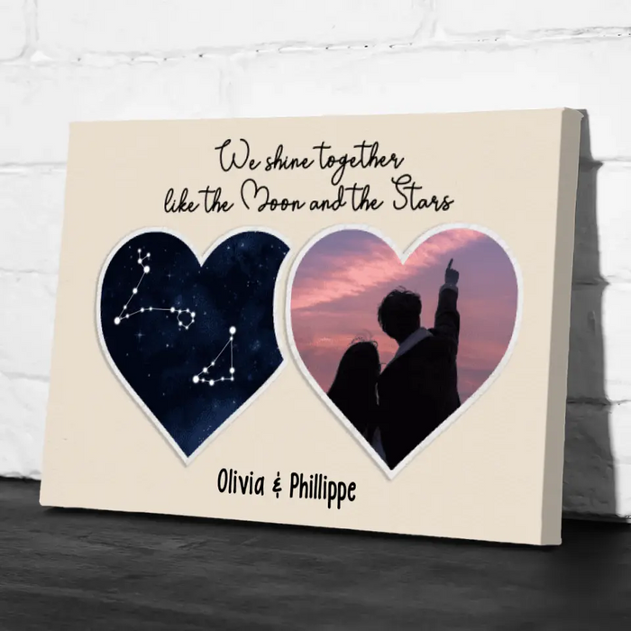 Personalized Canvas, It Was Written In The Stars, Couple And Star Signs, Anniversary Gifts For Couple, Zodiac Gifts