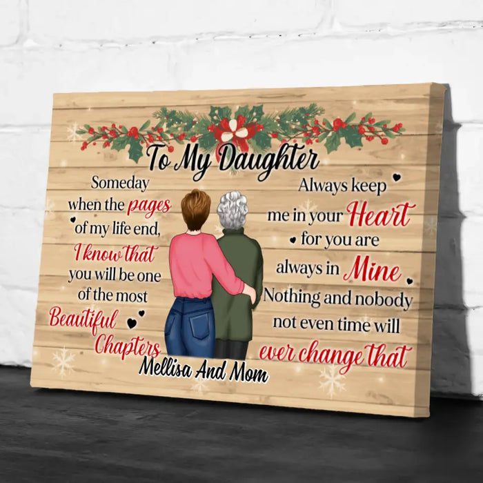 Personalized Canvas, To My Daughter, Christmas Theme, Christmas Gift For Daughters