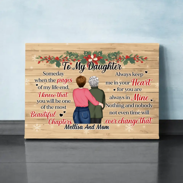 Personalized Canvas, To My Daughter, Christmas Theme, Christmas Gift For Daughters