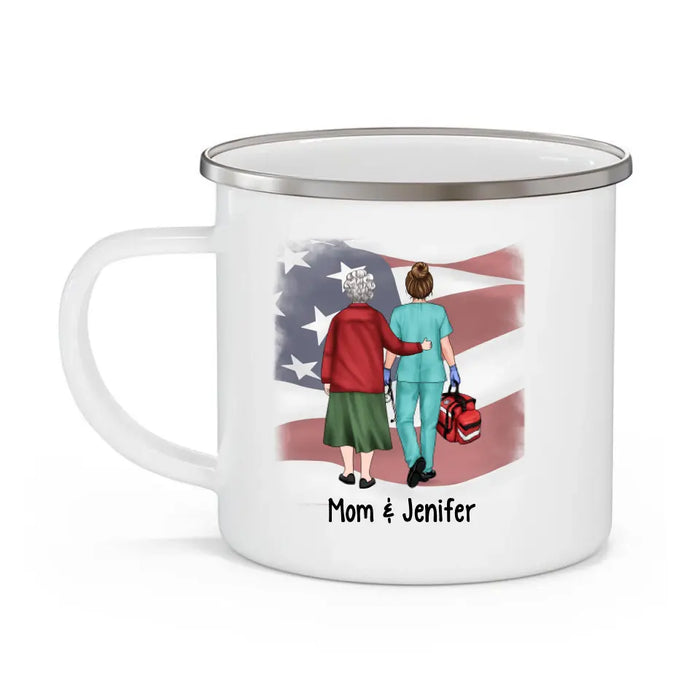 My Favorite Nurse Calls Me Mom - Personalized Campfire Mug For Mom, Nurse, Mother's Day